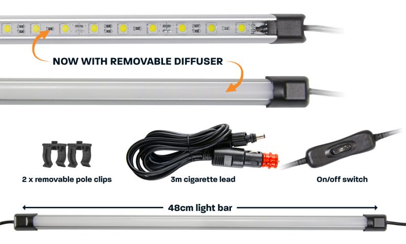 48cm LED camp light bar with diffuser